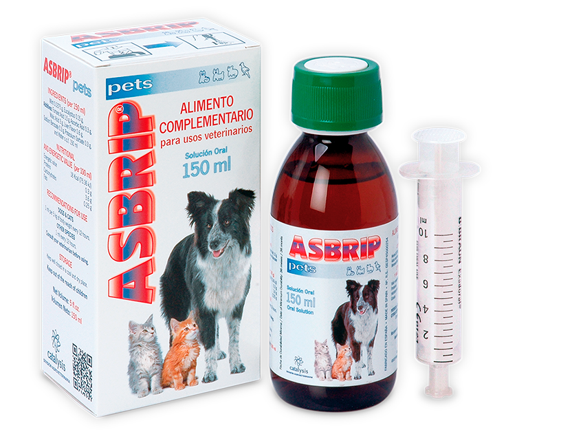 Asbrip Pets oral 150 mL (Antiséptico, Desinfectante, Espectorante)